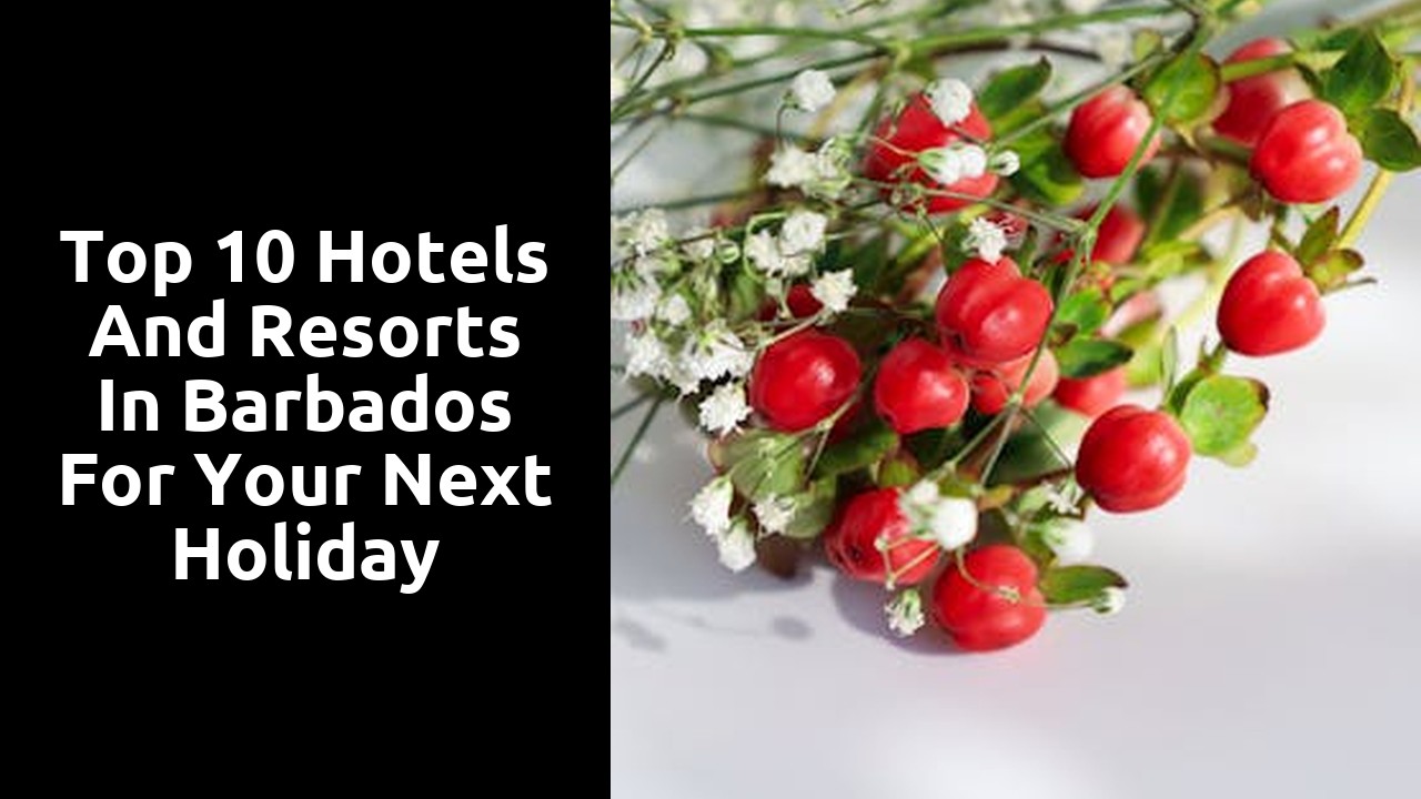 Top 10 Hotels and Resorts in Barbados for Your Next Holiday