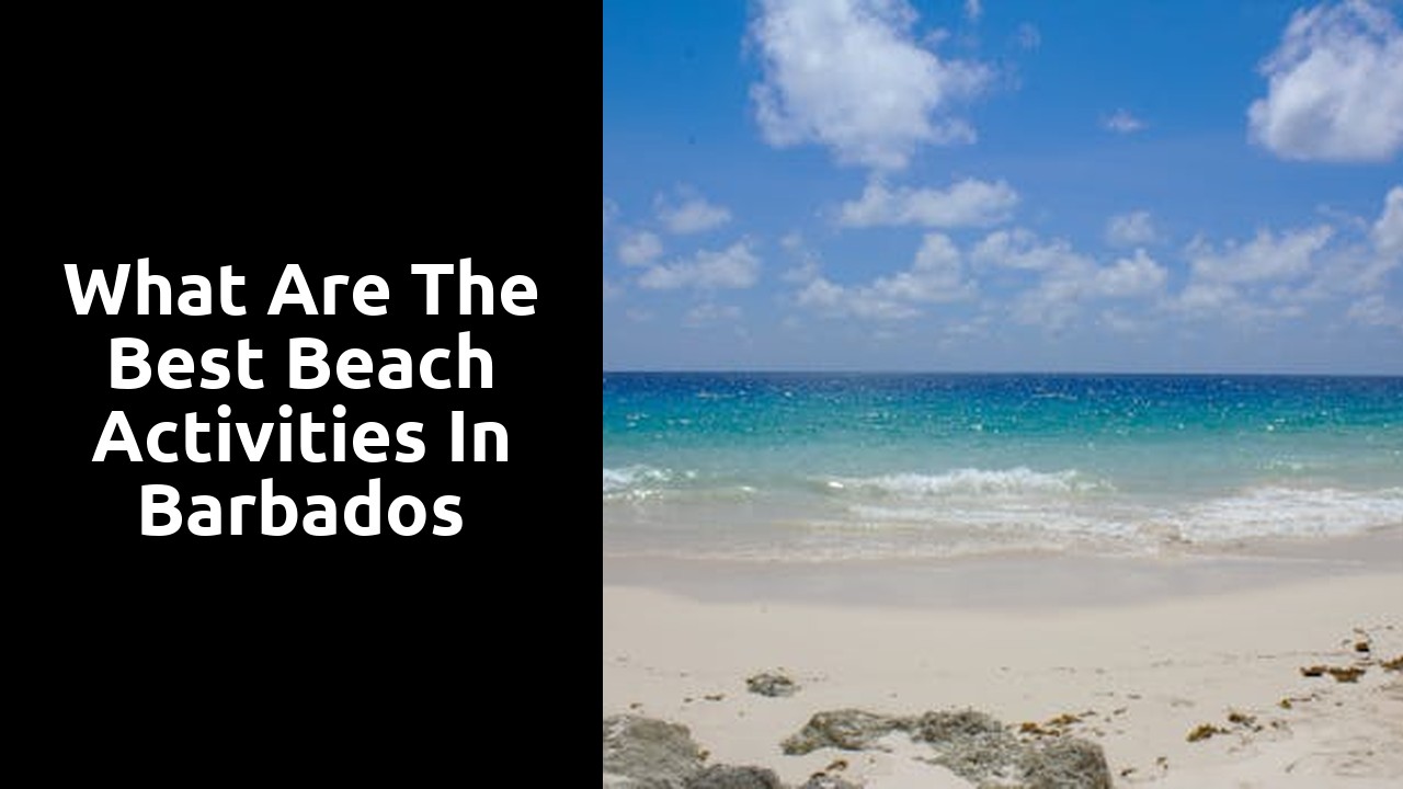 What are the Best Beach Activities in Barbados